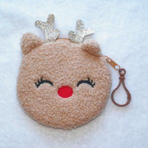 Adorable Tan Reindeer Kids Bag Clip Stocking Stuffer New